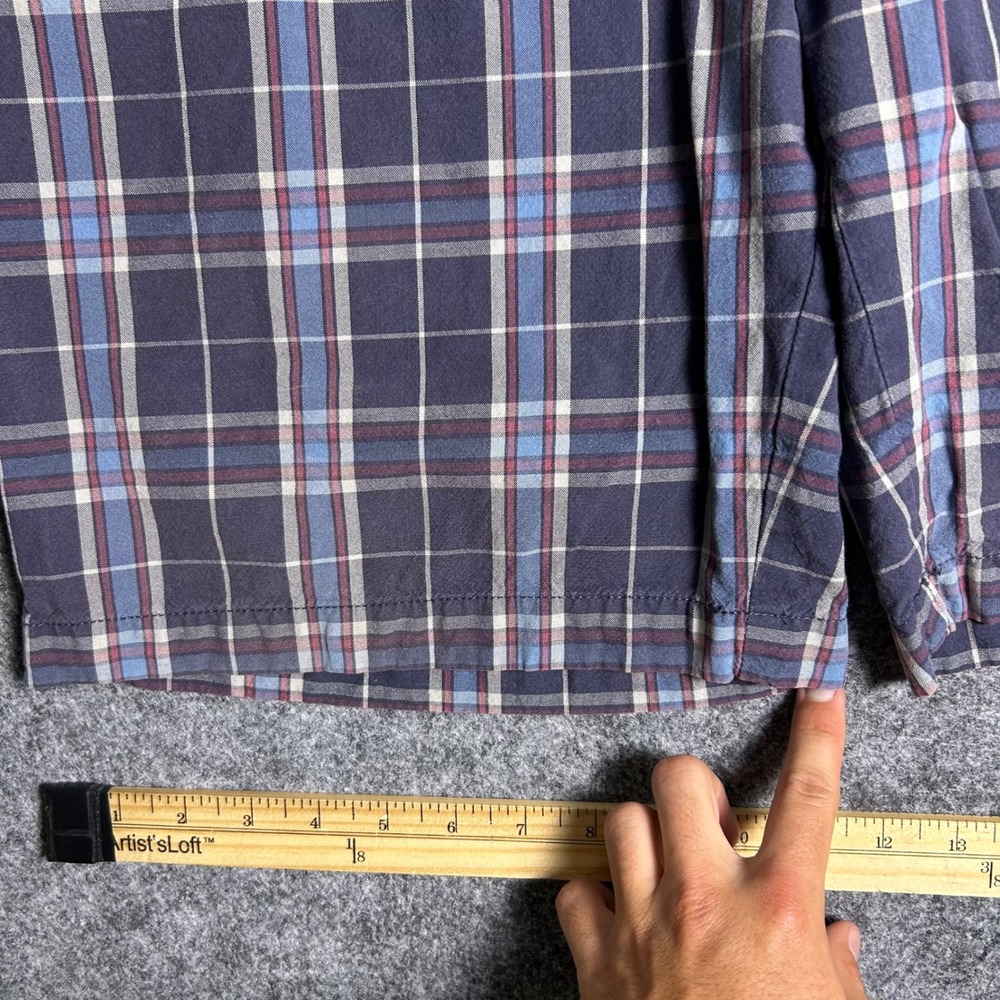 Polo Ralph Lauren Prospect Plaid Shorts Navy Blue Red Vintage 90s Skater Size 36 - Picture 4 of 8